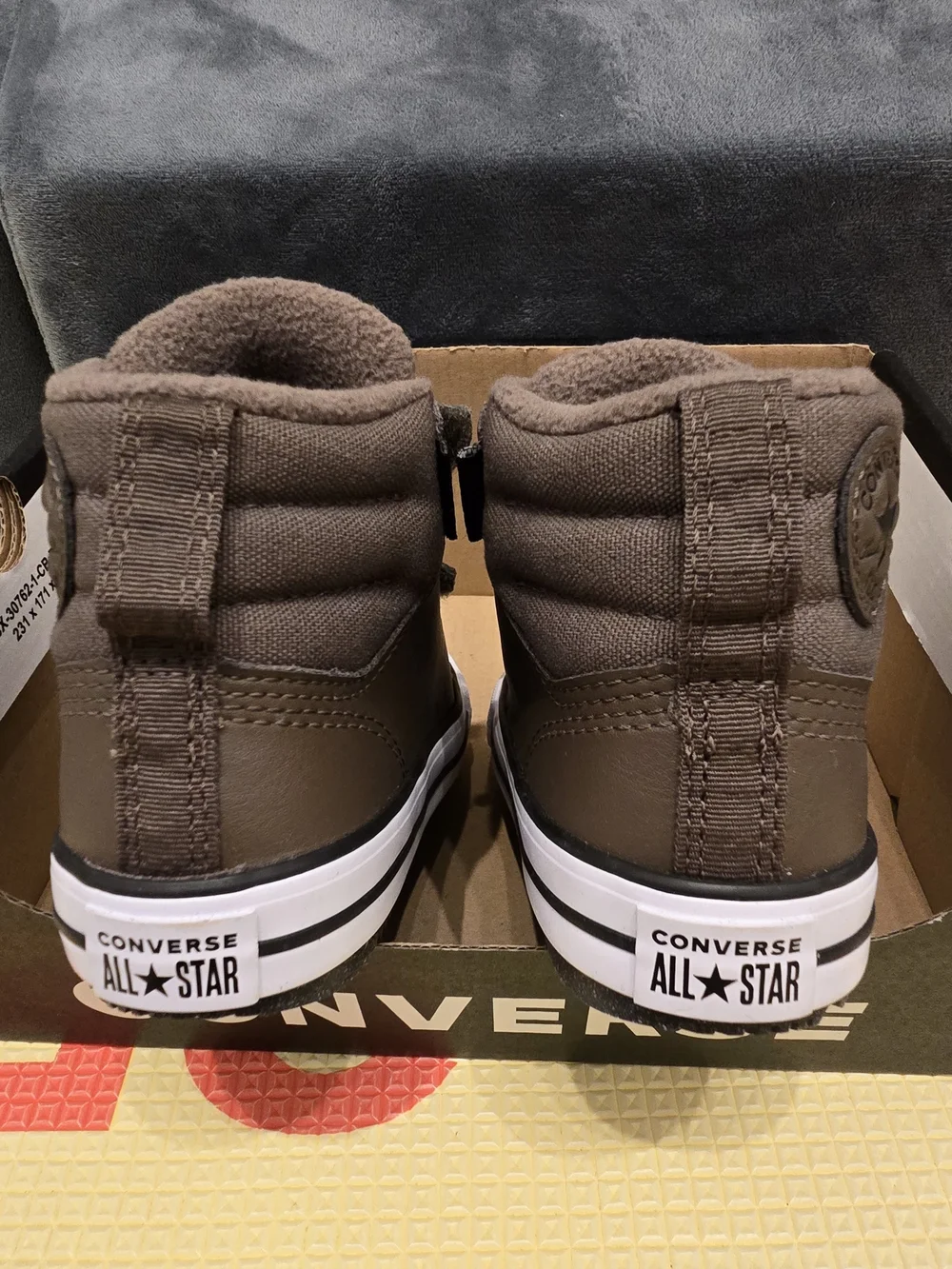 Converse Kids Brown High-Top Sneakers with White Trim